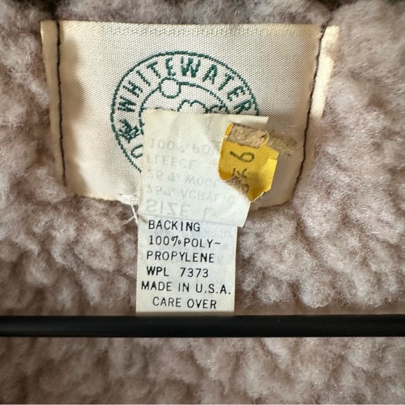 Whitewater Vintage Real Tree Camouflage Wool Sherpa Zip Up Sweater Sz L Hunting - Picture 7 of 15